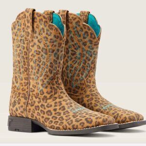 Ariat kids Primetime Western Boots 12 cowboy animal print leather girls